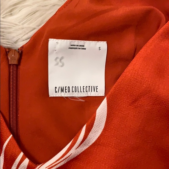 REVOLVE C/MEO Collective Silky Red-Orange Midi Dress - Picture 12 of 16